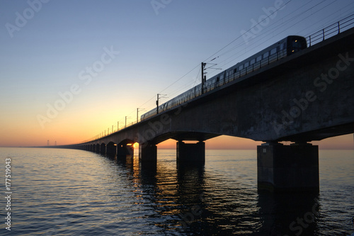 Sunrise on bridge