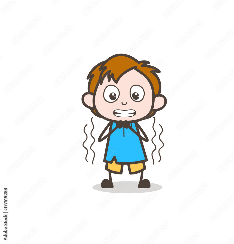 Grimacing Face - Cute Cartoon Kid Vector Grimacing Face - Cute Cartoon Kid Vector