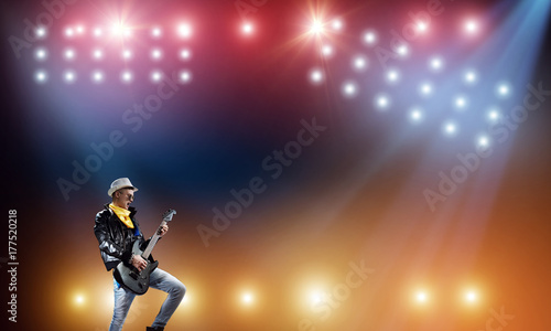 Rock star on stage