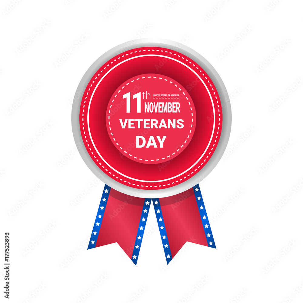 Veteran Day Medal Isolated On White Background Veteran Day Medal Isolated On White Background