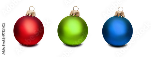 Drei Bunte Weihnachtskugel