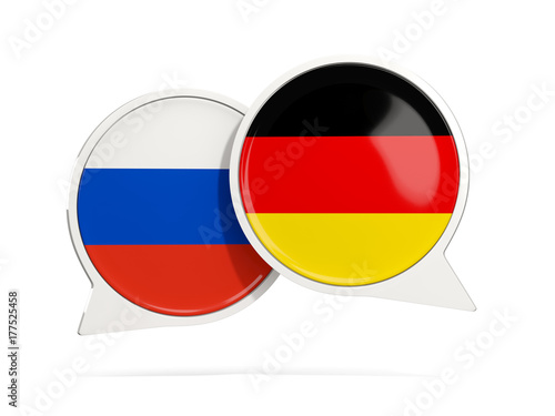 Free Download Chat bubbles of Russia and Germany isolated on white - GFXLoad