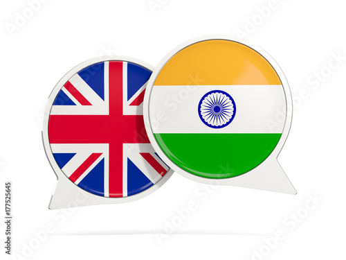 Free Download Chat bubbles of UK and India isolated on white - GFXLoad
