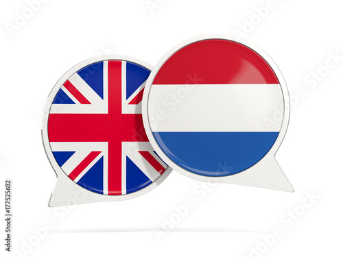 Free Download Chat bubbles of UK and Netherlands isolated on white - GFXLoad