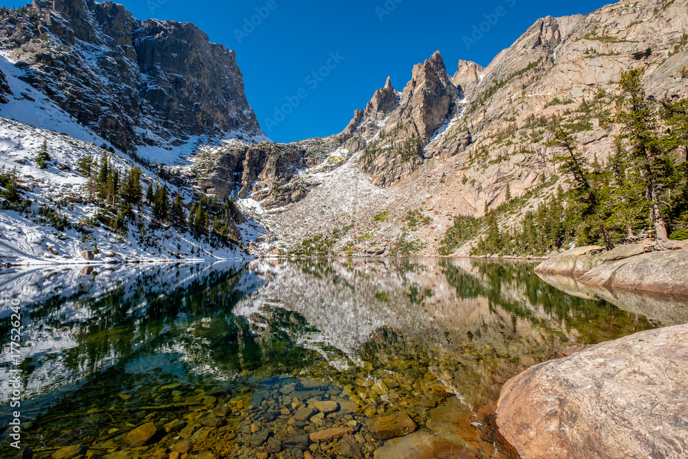 Emerald Lake, Rocky Mountains, Colorado, USA.