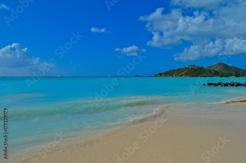 Beautiful beach and turquoise water in Antigua