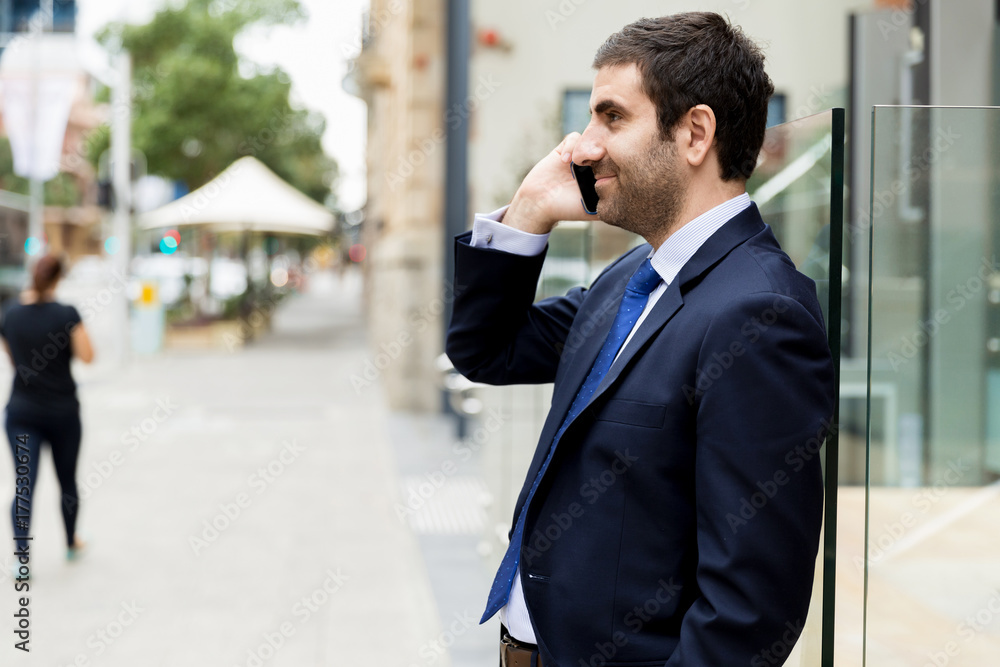 Portrait of handsome businessman outdoor Portrait of handsome businessman outdoor