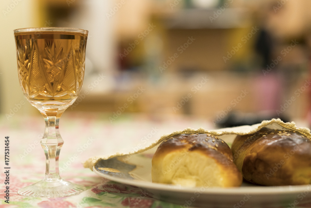 shabbat image. challah bread, shabbat wine shabbat image. challah bread, shabbat wine