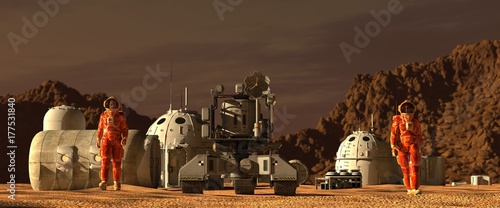 Obraz na plátně Mars colony