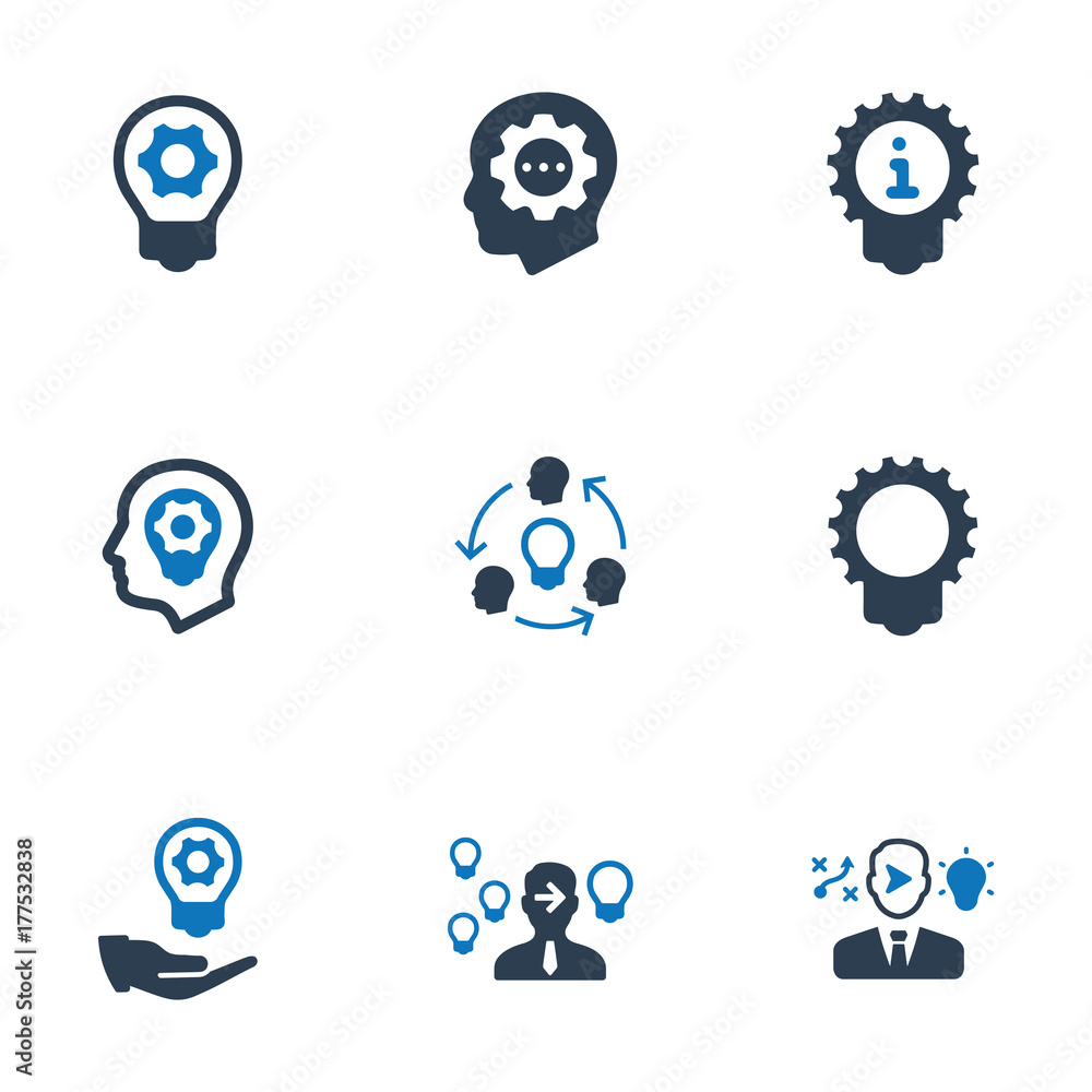 Idea Development Icons - Blue Version Idea Development Icons - Blue Version