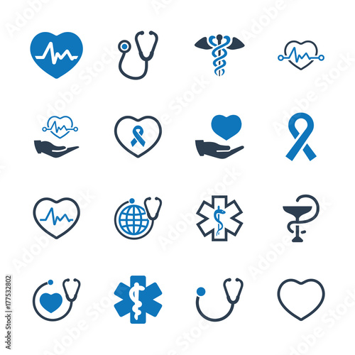 Healthcare Symbols - Blue Version