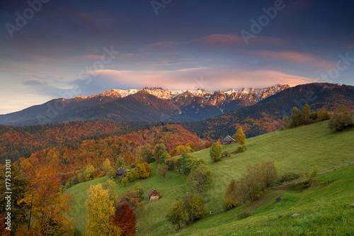 Fototapeta Naklejka Na Ścianę i Meble -  Beautiful autumn landscape in Transylvania