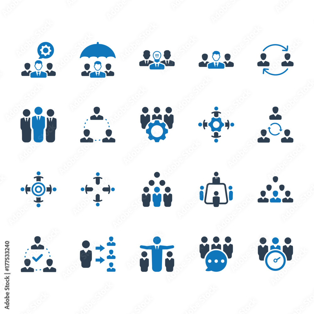 Teamwork Icons - Blue Version Teamwork Icons - Blue Version
