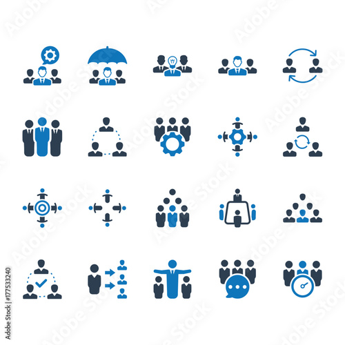 Teamwork Icons - Blue Version