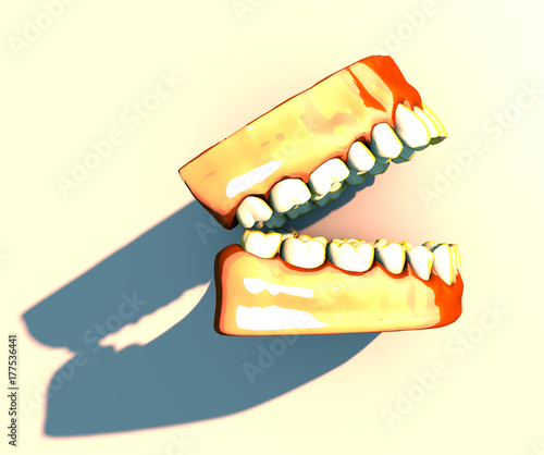 Denti e gengive, odontoiatria, pulizia dentale, igiene orale photo
