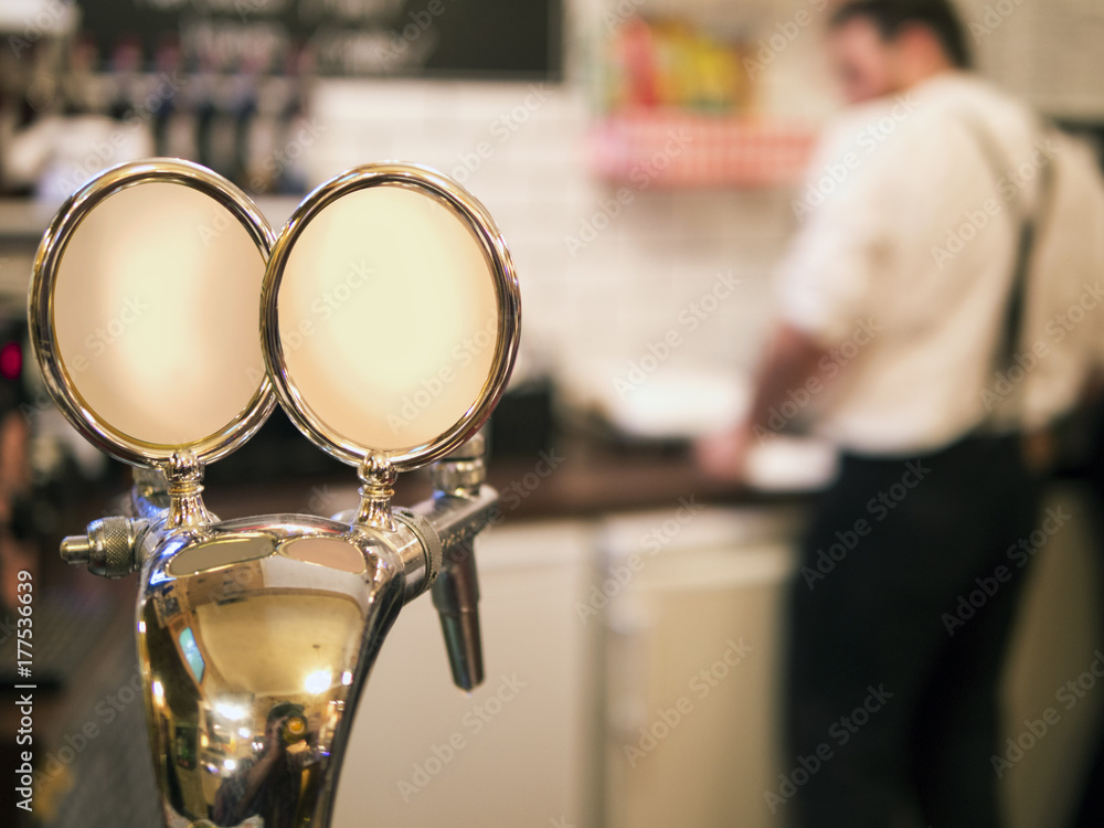 Fototapeta premium Beer bar, barman, pub