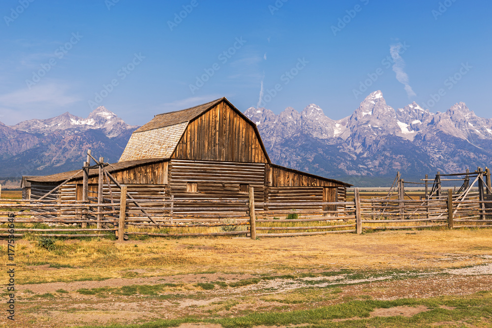 Mormon Row Barn in Grand Teton National Park, WY, USA Mormon Row Barn in Grand Teton National Park, WY, USA