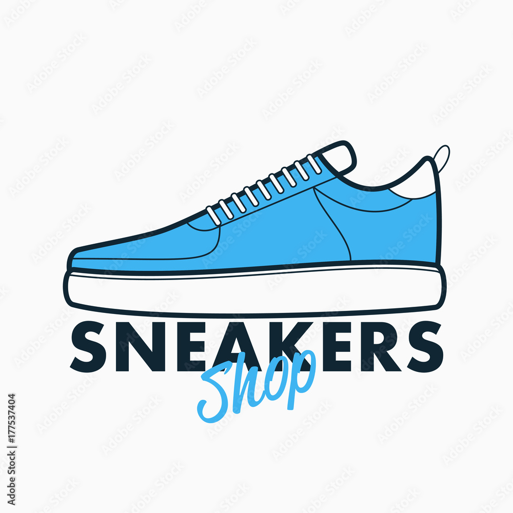 Sneakers shop logo. Athletic Sport sign - design emblem for store ...