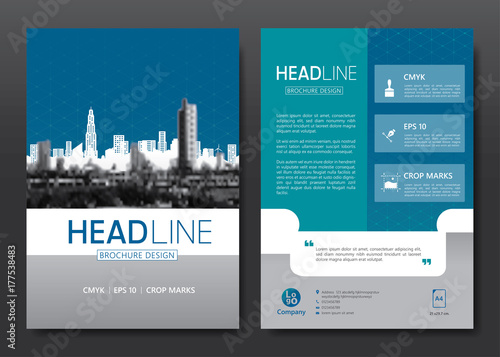 Brochure template design. Vector illustration