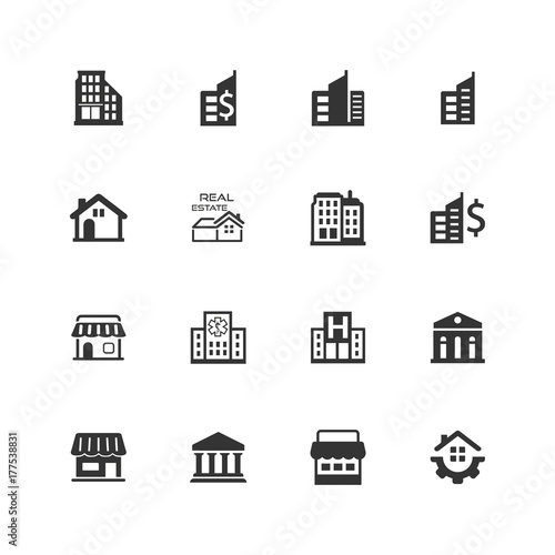 Building and Construction Icons - Blue Version