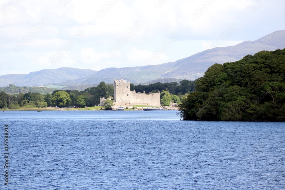 Beautiful old Irish Castle with lake