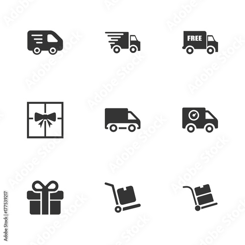 Delivery Service Icons - Blue Version