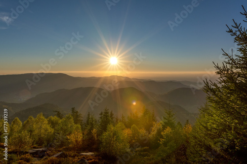 Autumn landscape - Black Forest. View over the autumnal Black Forest late afternoon. © PhotoGranary