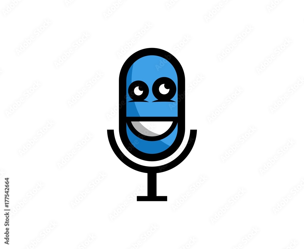 Naklejka premium Microphone logo