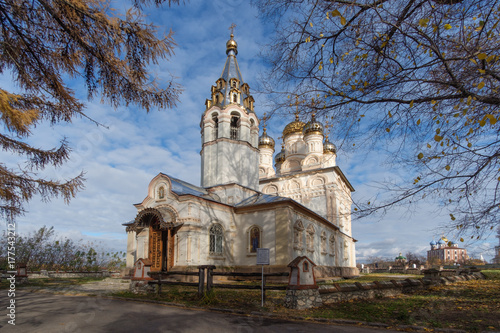 autumn landscape with view of the Orthodox churches