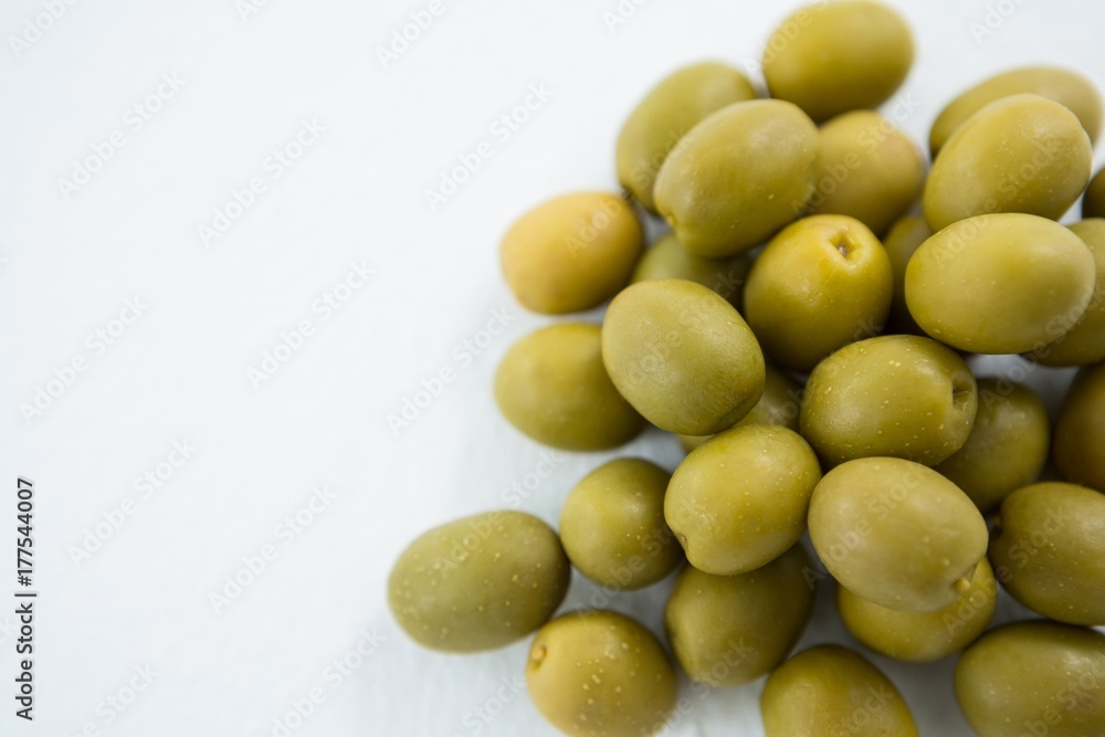 Close-up of marinated green olives Close-up of marinated green olives