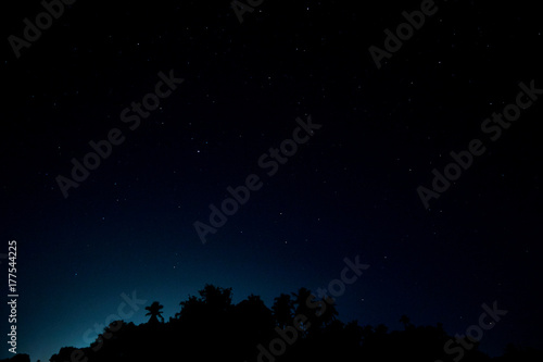 Night blue sky stars background