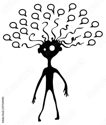 Hair Chat Silhouette