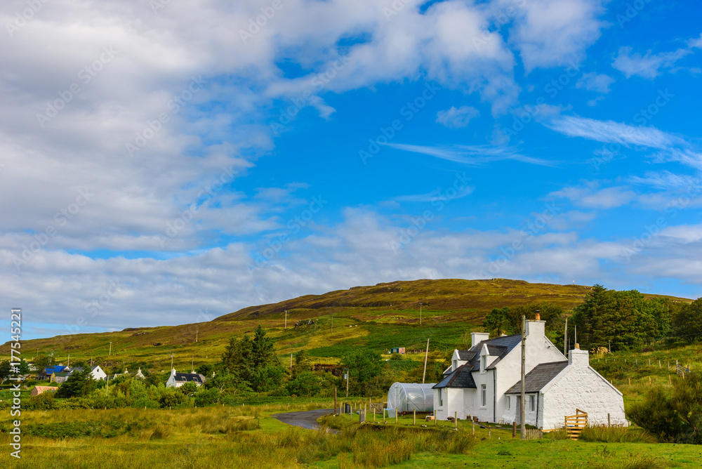 Lush nature of the Isle of Skye in Scotland