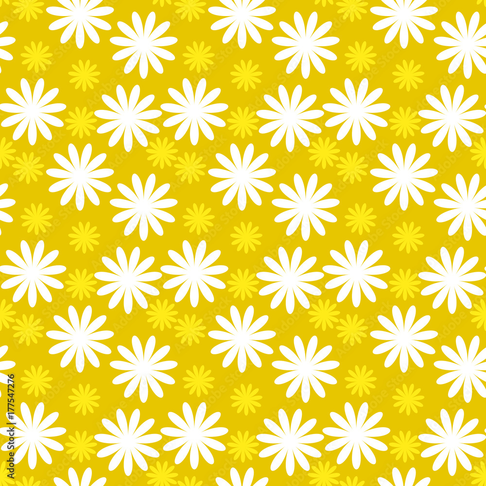 seamless camomile vector pattern background seamless camomile vector pattern background