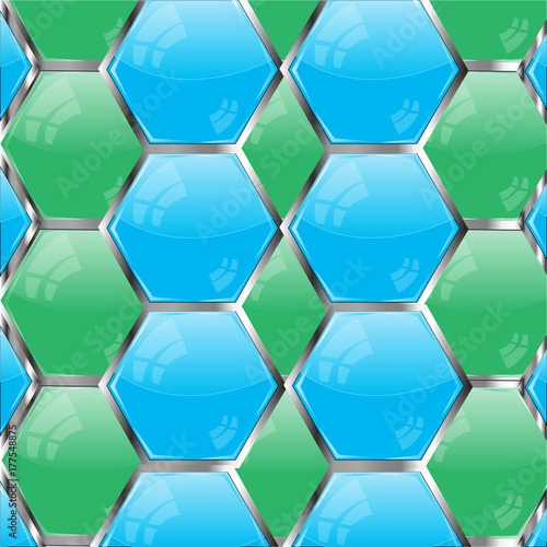 Buttons blue and green