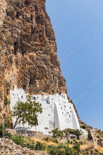 Panagia Hozoviotissa monastery on Amorgos island, Greece, Cyclades