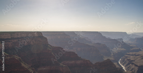 Beautiful Landscape of Grand Canyon and Colorado river at sunset