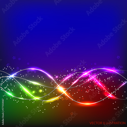 Colorfull abstract waves background. . Illustration in different colors. Vector illustration.