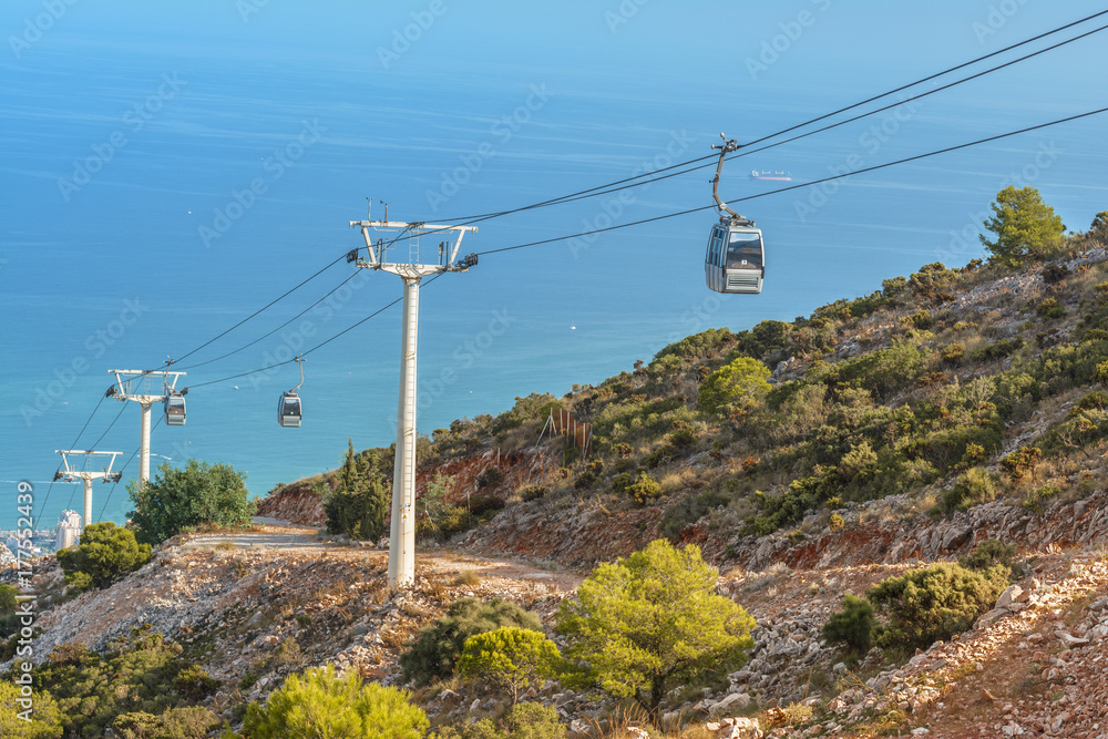 Cable Car on Mount Calamorro, Benalmadena, Spain Cable Car on Mount Calamorro, Benalmadena, Spain