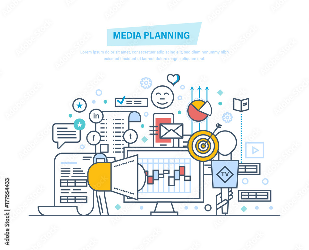 Media planning, digital marketing, promotion in social network, online business.