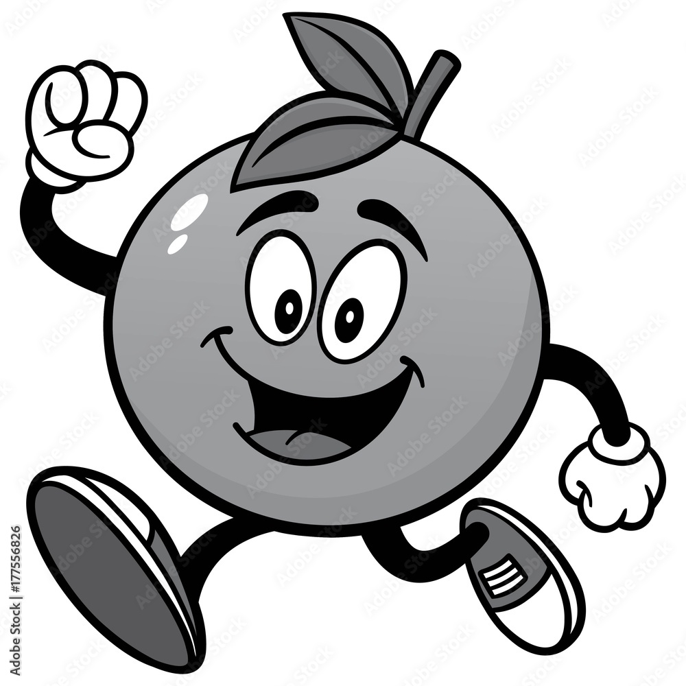 Orange Running Illustration Orange Running Illustration