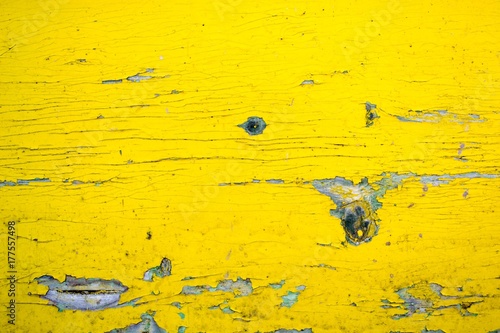 Vintage wooden original yellow wall