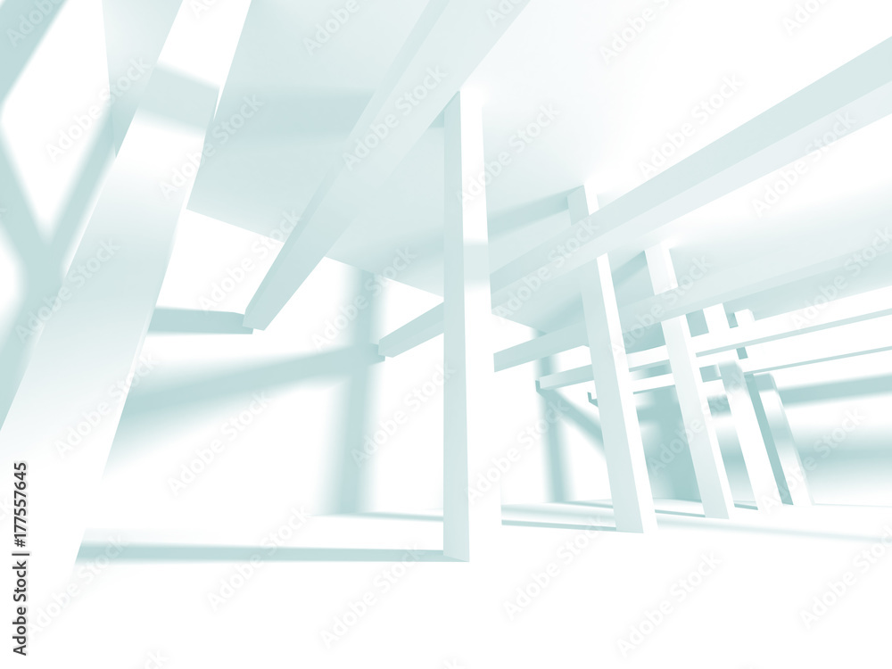 Obraz premium Abstract Modern White Architecture Background