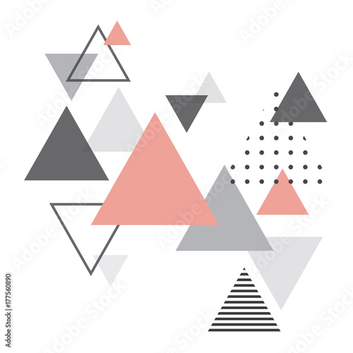 Abstract scandinavian geometric background. Modern and stylish abstract design poster, cover, card design. Scandi style.