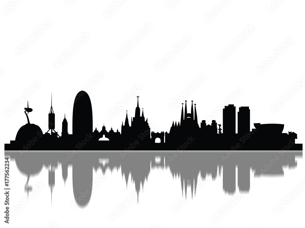 Detailed Barcelona Monuments Skyline Silhouette Stock Photo Adobe Stock detailed-barcelona-monuments-skyline-silhouette-stock-photo-adobe-stock