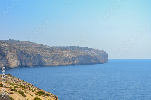 Cliffs in a sunny day at Comino Island, Malta - Europe