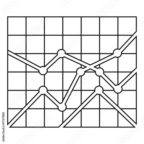 Best chart icon vector thin line