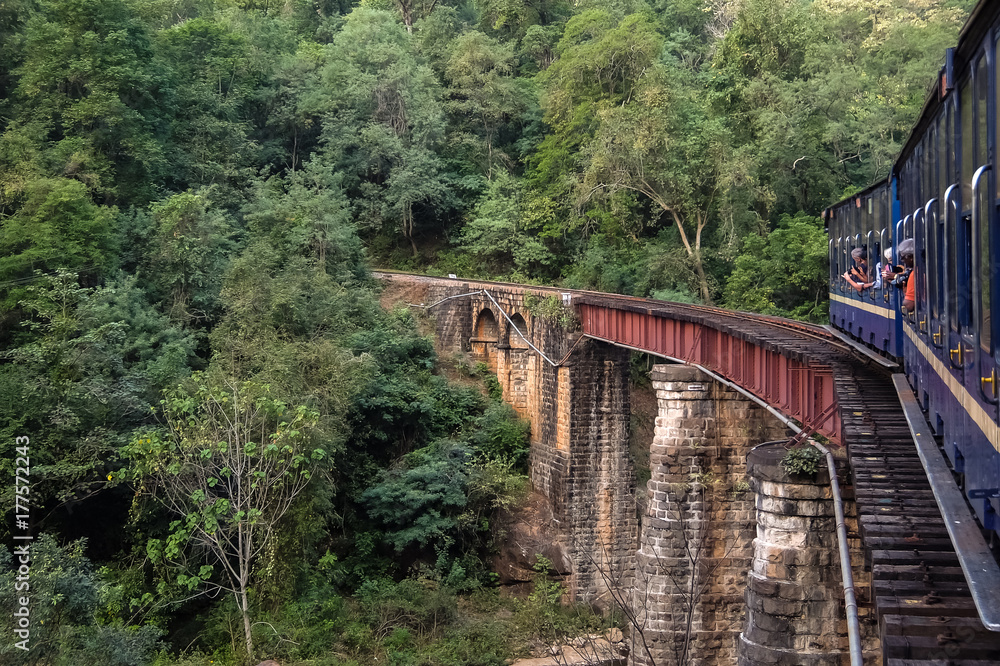 Nilgiri mountain railway, runs between Mettupalayam and Udagamandalam in south India. Nilgiri mountain railway, runs between Mettupalayam and Udagamandalam in south India.