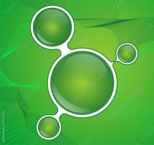 Abstract green button