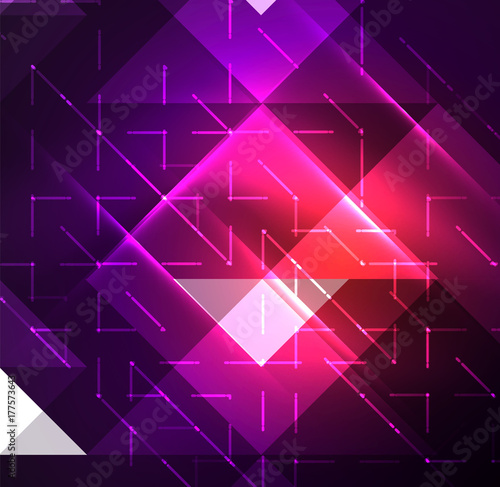 Cosmic electric background with shiny glowing plexus electricity impulses